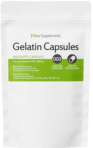 Your Supplements - Size 000 Empty Gelatin Capsules (1000 Pack)