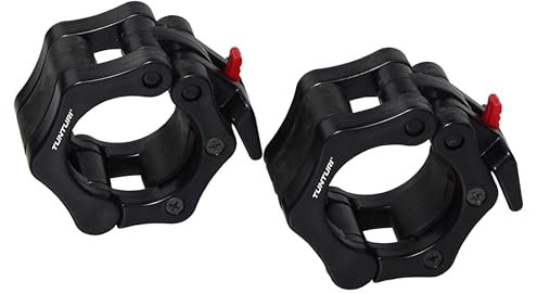 Tunturi Unisex Adult Functional Lock jaw olympic collars (pair) - Black, 1