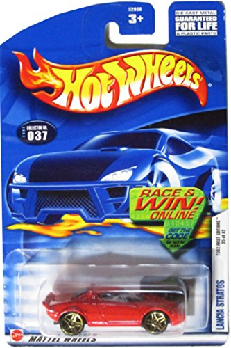 Hot Wheels 2002 1:64 Scale Red Lancia Stratos Die Cast Car #037 by Hot Wheels