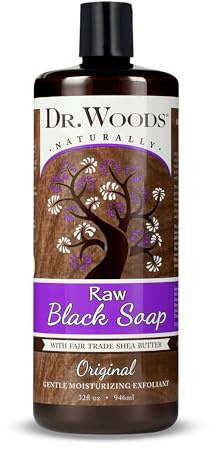 Dr. Woods Raw Black Liquid Body Wash with Organic Shea Butter, 32 Ounce