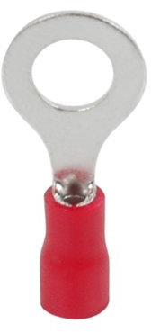 Terminali elettrici | Terminali a crimpare | Punta pre-isolata | Punte di cablaggio pre-isolate | Connettore elettrico | Terminale per cavo | Confezione da 10 capicorda rotonda pre|Isolee D.6mm Rosso