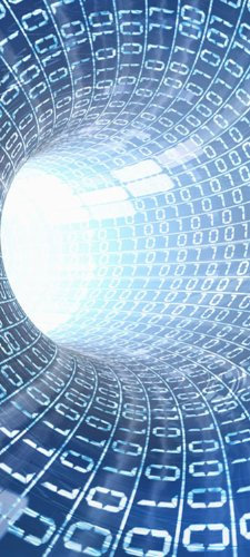 wandmotiv24 Türtapete Datentunnel TT154 90x200cm Tapete Daten CyFy Technik