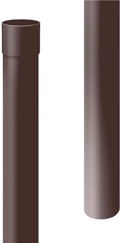 INEFA Fallrohr 100cm, PVC DN100 / 100mm, Dunkelbraun, Regenrohr Dachrinnenzubehör,einfache Steckmontage, Made in Germany