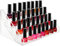 Kurtzy Rangement Vernis a Ongle à 4 Niveaux - Présentoir Vernis Acrylique Transparent - L28,5 x l16,5 x H12,5 cm - Jusqu’à 40 Vernis Standard - Pour Table, Bureau ou Étagère