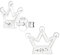Laimons Mädchen Kids Kinder-Ohrstecker Ohrringe Kinderschmuck Krone Krönchen prinzessin krone mit Glitzer weiß aus Sterling Silber 925