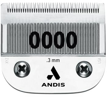 Andis Size 0000 Ultra Edge Detachable Blade | Rust-resistant finish, carbonized steel extends edge life, fits detachable clippers, ultra-close hair trimmer cut