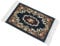 Walser Perserteppich Auto, universaler Orientteppich-Auto blau, klassischer Autoteppich orientalisch, PKW-Teppich mit weißen Teppichfransen 60x40cm