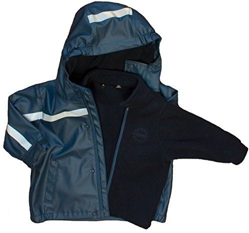 BMS Kinder Regenjacke, SoftSkin, Wasserdicht | Strapazierfähige, wasserdichte Jacke mit abnehmbarer Kapuze für Kindergarten, Schule und Outdoor