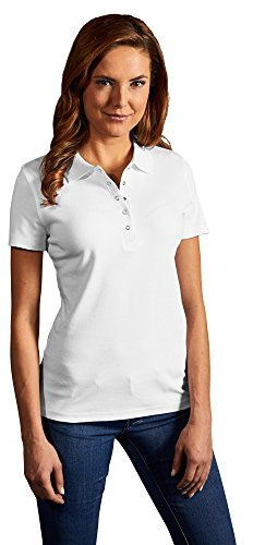 Interlock Poloshirt Damen, Weiß, XL