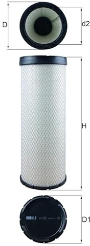 MAHLE LXS 252 Sekundärluftfilter Filtereinsatz 168MMu.a. passend für MAN RENAULT TRUCKS