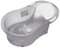 dBb Remond Baignoire pour bébé de 0 à 6 mois - Bouchon de vidange - Têtière et poignées en caoutchouc - Transat intégré - Contenance 10 litres - L64 x l38 x P22.5 cm - Grise