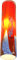 GURU SHOP Pendelleuchte Kokopelli Murano H1364-3, Mehrfarbig, 35x8x8 cm