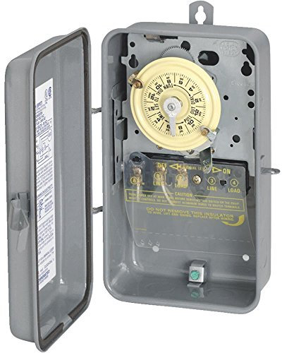 Intermatic T101R 24-Hour Mechanical Timer Switch, 120V SPST, Type 3R