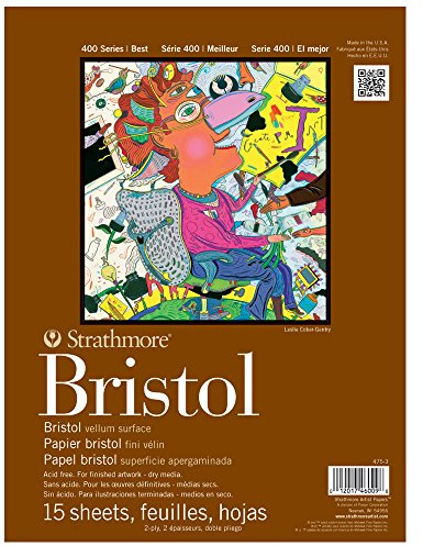 Strathmore 400 Series Bristol, 2-Ply Vellum, 11x14 Tape Bound, 15 Sheets