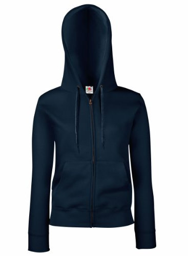 Fruit of the Loom Lady-Fit Damen Kapuzenjacke/Sweatshirt-Jacke mit Kapuze L, Deep Navy
