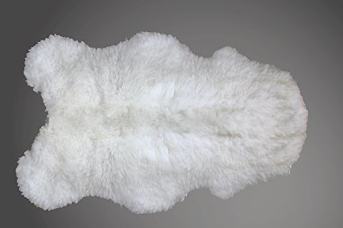 Naturasan Öko Schafsfell Lammfell Schaffell ökologisch gegerbt 85-95 cm Weiß