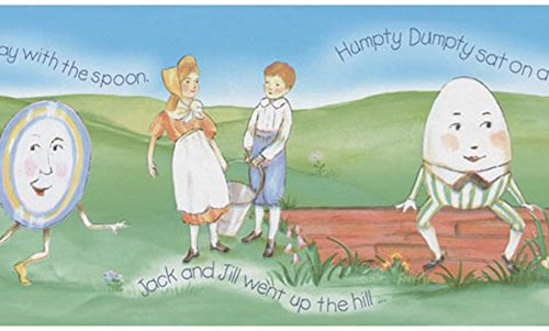 BHF B34423 Nursery Rhyme Border - Blue