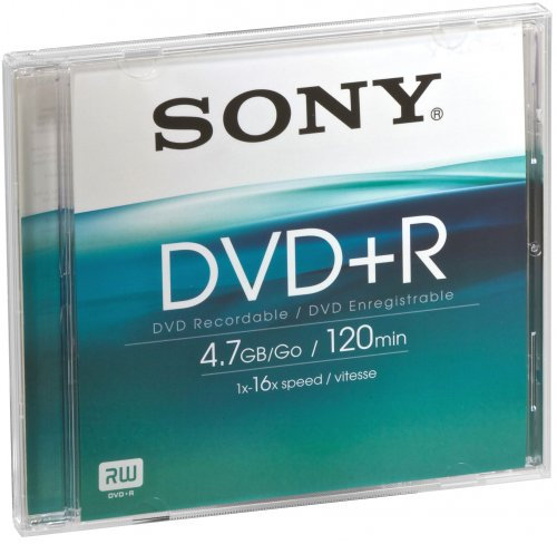 Sony Dvd+r 4.7GB DPR120AS16 16X - Confezione da 1