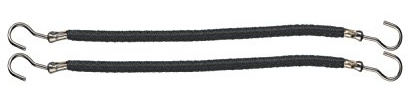 Comair 3150163 Haarbinder glatt Gummi 10 cm, 12 stück Karte, schwarz