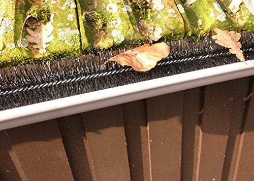 1,2m Dachrinnenbürste Dachrinnenraupe Dachrinnenigel Regenrinne Laubschutz Blätter Schutz Marder Dachrinne Bürste Ø 8 cm