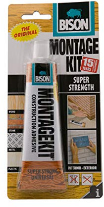2 x 6305367 Bison Montage-Kits Super Starker Spaltfüller Universeller Konstruktionskleber Greifeigenschaften 125 g