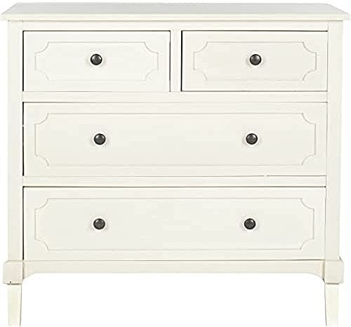 SAFAVIEH Modern Wooden Console with Storage, in White, 80 X 35 X 75