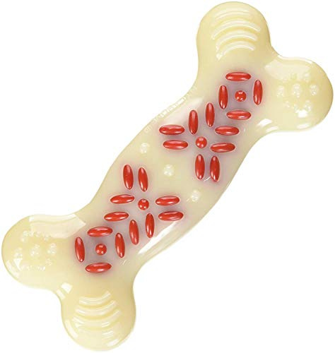 Nylabone Power Chew Action Ridges Chew Toyfor Dogs, Dog Toys for Aggressive Chewers, Bacon Flavor, X-Large - 50+ lbs. (1 Count)
