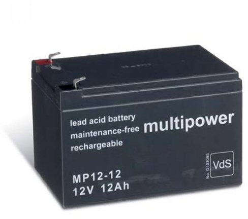 MULTIPOWER MP 12V 12Ah Blei-Vlies-Akku (Glasfaservlies) AGM