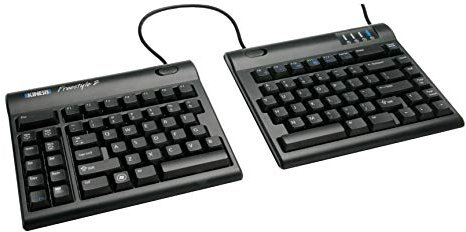 Kinesis Freestyle 2 - Teclado para Tablet, Negro - QWERTY Inglés