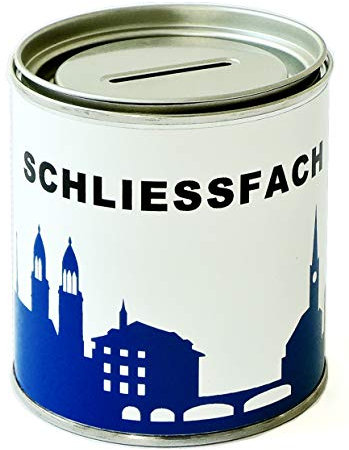 44spaces Spardose Zürich Geldgeschenke Schließfach - Witzige Geschenkdose Geld Scheine Schenken Geldgutschein Geld-Verpackung Trinkgeld Urlaubgeld Hochzeitsgeschenk
