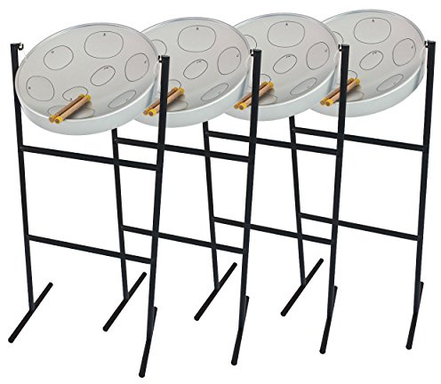 Panyard JJ1058-GY-4PK Steel Drum, Grey Silver, Set of 4 Pieces