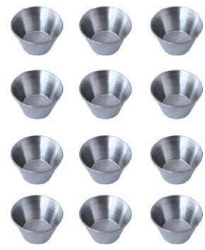Individual Condiment Stainless Steel Ramekins Sauce Cups 2.5 oz 24 DZ - 288 PCS