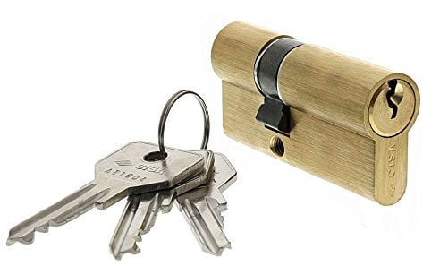 Cisa C2000 Cylindre à profil européen, en laiton, or, 0G300110