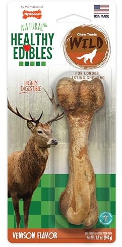Nylabone Healthy Edibles Wild Dog Treats, Venison Flavor, Large