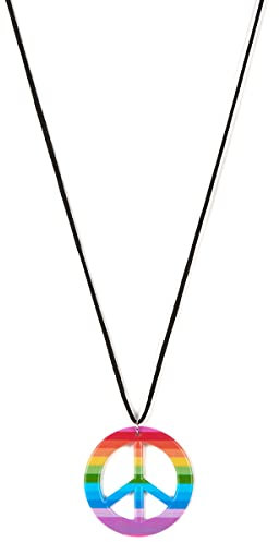 DEGUISE TOI Bunte Hippie-Halskette für Erwachsene - Schwarz