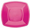 Piatti Plastica Square Dessert PP 180mm cfz 25pz (Fucsia)
