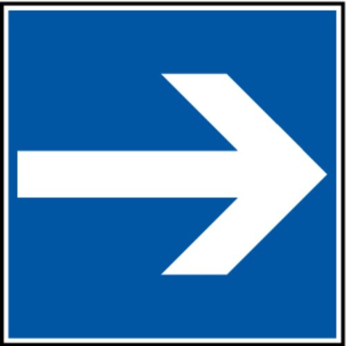 LEMAX® Parkplatzschild, Richtungspfeil Alu geprägt 0 250x250mm