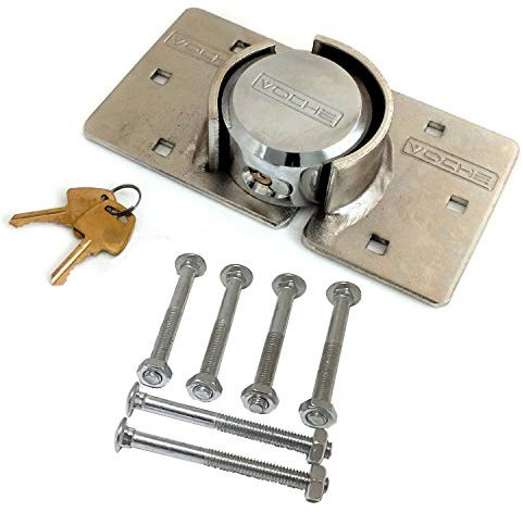 Voche Heavy Duty Padlock & Hasp Van Lock Set with Free Fixing Bolts!