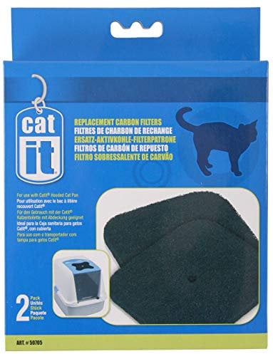 Catit Aktivkohlefilter für die Catit Katzentoiletten mit Abdeckung, 2er Pack