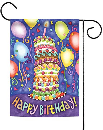 Toland Home Garden Happy Birthday, Violett
