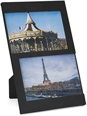 balvi Fotorahmen Dijon Schwarz Fassungsvermögen: 2 Fotos mit den Abmessungen 10 x 15 cm Fotorahmen Ti
