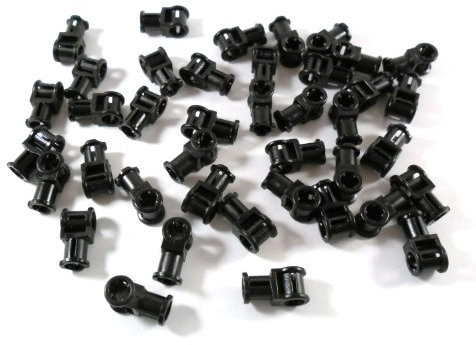 Lego TECHNIC Achs-Verbinder in Schwarz - 40 Stück - Hochwertige Technic Teile für Ihre Bauprojekte - Ideal für Fahrzeuge, Maschinen und mehr - Kompatibel mit Allen Lego Technic Sets