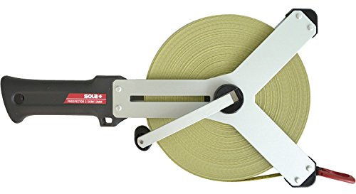 SOLA PROSPECTOR C - Maßband 50m / 13mm - Stahlband, TUFCOTE® Beschichtung gelb mit mm Skala - Genauigkeitsklasse II - Bandmaß mit Multifunktions-Endhaken - Metermaß Länge - 50m, 30m