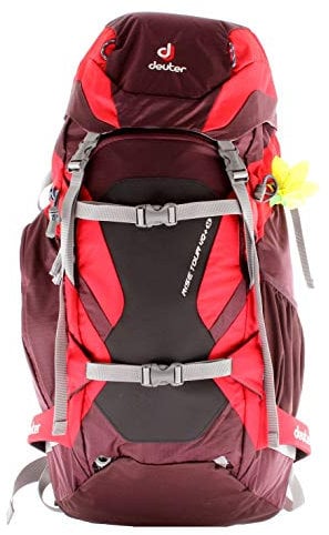 Deuter Rise Tour Kletterrucksack, Damen, Violett (Aubergine/Fire), 40 l