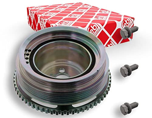 febi bilstein 40315 Pulley decoupled, for crankshaft with sensor ring and screw, pack of one