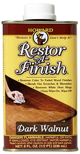 Howard Restor-A-Finish Dark Walnut RF6008 Restore The Original Finish on Wooden Furniture 236ml