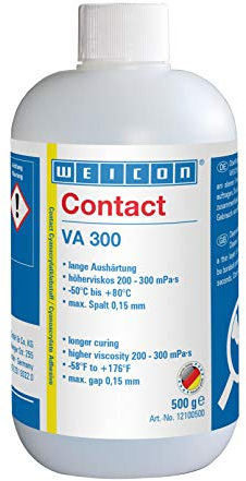 WEICON Contact VA 300 Cyanacrylat-Klebstoff 500 g farblos | Sekundenkleber für Kunststoff