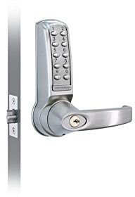 Codelocks CL4010 Electronic Tubular Mortice Latch Brushed Steel