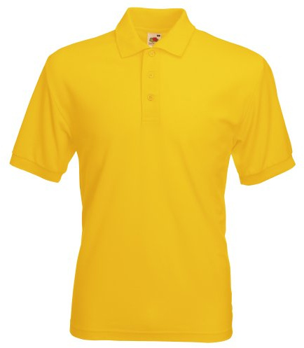Fruit of the Loom Mens 65/35 Pique Short Sleeve Polo Shirt (XL) (Sunflower)