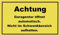Metafranc Hinweisschild Achtung! Garagentor öffnet automatisch. - 300 x 200 mm / Beschilderung / Infoschild / Warnschild / Warnmarkierung / Sicherheitsmarkierung / Gefahrenhinweis / 500430